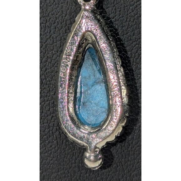 Roman Turquoise Teardrop Pendant Necklace - Picture 5 of 7